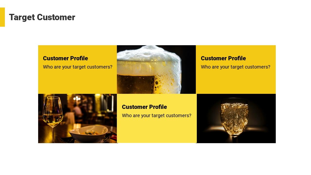 黄色啤酒饮料商业计划书英文PPT模板-Target Customer