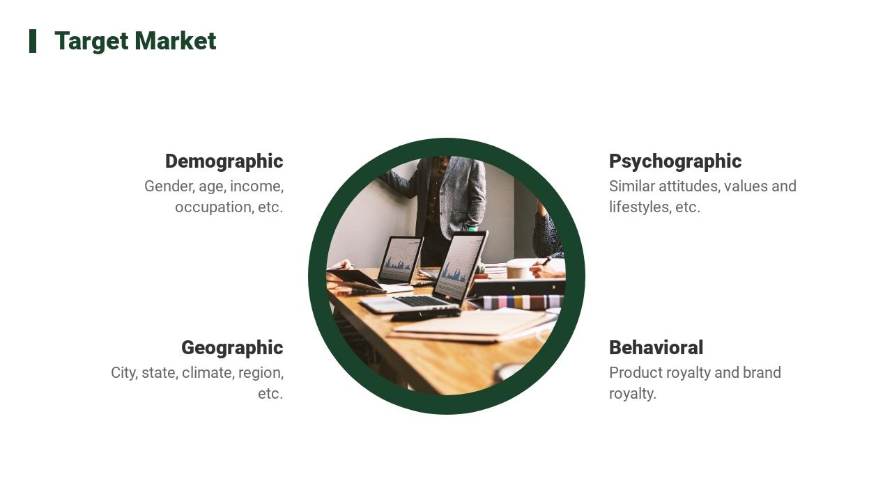 绿色植物市场运营策划英文PPT模板-Target Market