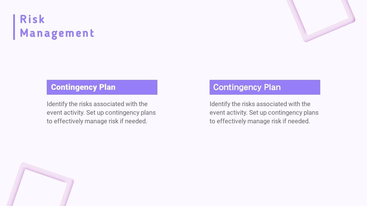 紫色微粒体通用活动方案PPT模板-Risk Management