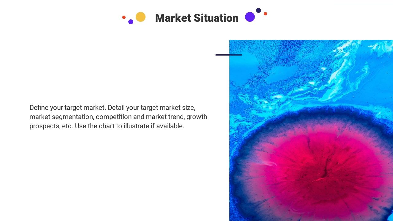 彩色时尚通用商业计划书英文PPT模板-Market Situation
