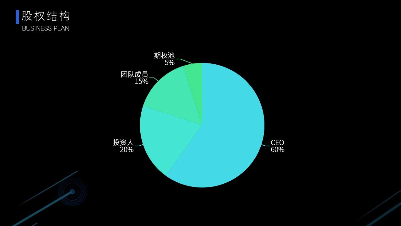 小家电网店项目商业计划书模板-股权结构