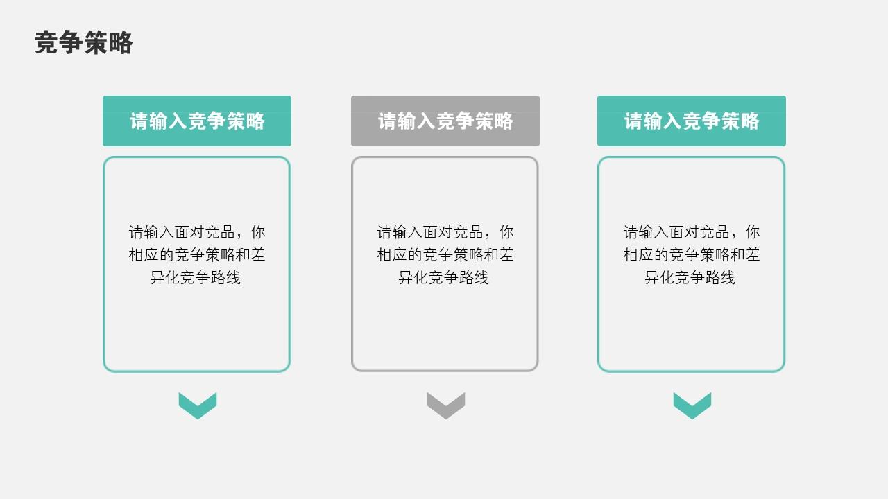 扁平卡通教育竞品分析报告PPT模版-竞争策略