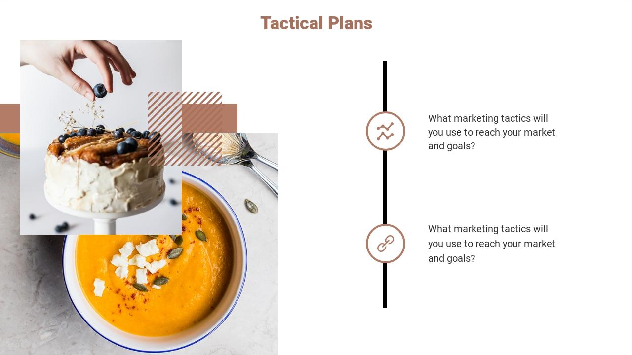 美食餐饮市场营销方案英文PPT模板-Tactical Plans