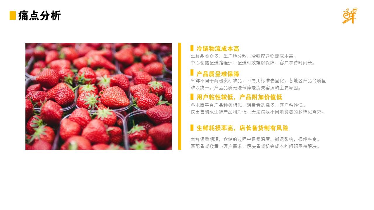 优鲜选生鲜电商平台商业计划书-痛点分析
