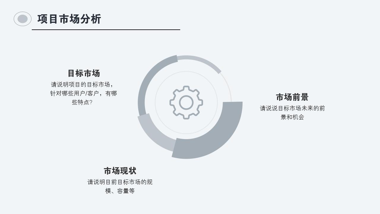灰白商务项目可行性研究PPT模版-项目市场分析<br>