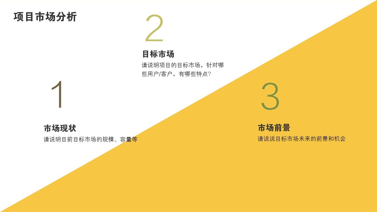 多彩缤纷项目可行性研究PPT模版-项目市场分析<br>